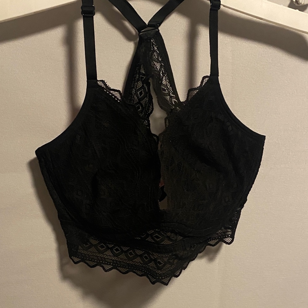 Victoria's Secret Black Lace Halter Bralette